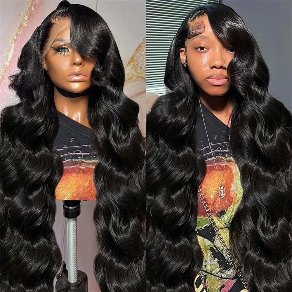 Body Wave Lace Front Human Hair Wigs Brazilian Remy 13X4 13X6 Transparent Lace Frontal Wigs For Women 36 Inch 360 Full Lace Wig