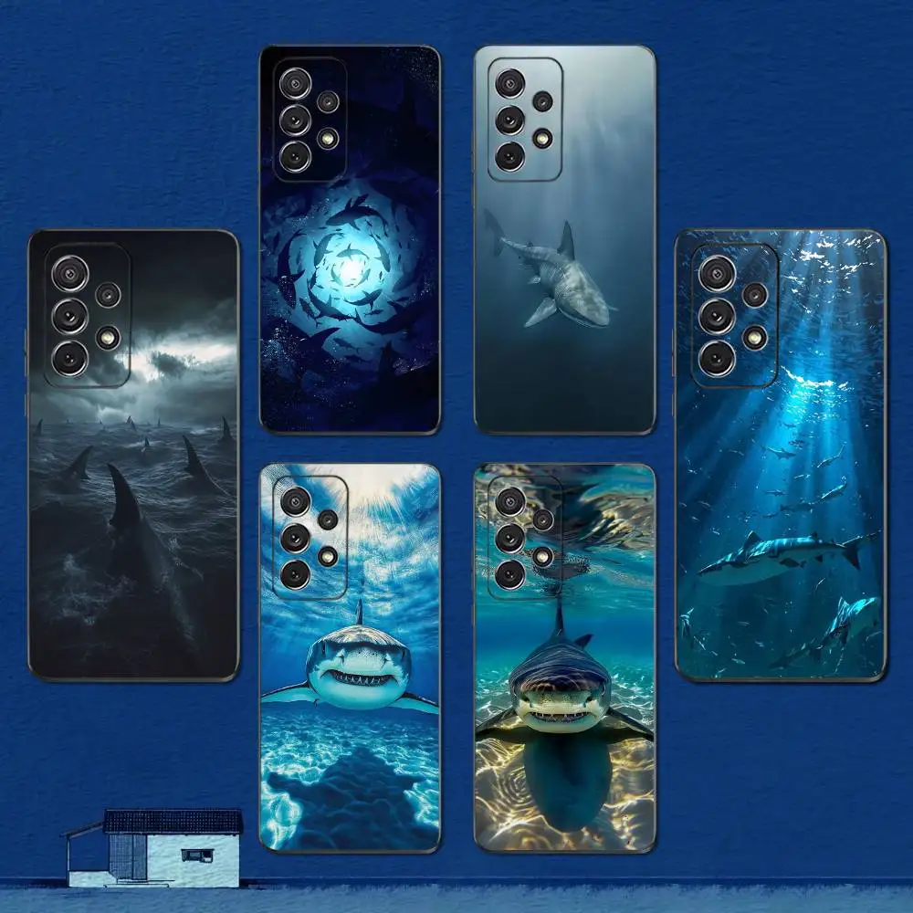 

Ferocious Predator Shark Phone Case For Samsung S22,S21,S20,S10,S9,S25,S24,S23,Ultra,FE,Plus,Lite,Soft Silicone Black Cover