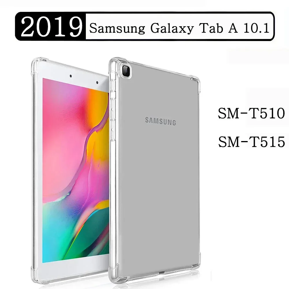 

Soft Silicone Case For Samsung Galaxy Tab A 10.1 2019 SM-T510 SM-T515 T510 Tablet Case Flexible Shell Transparent Back Cover