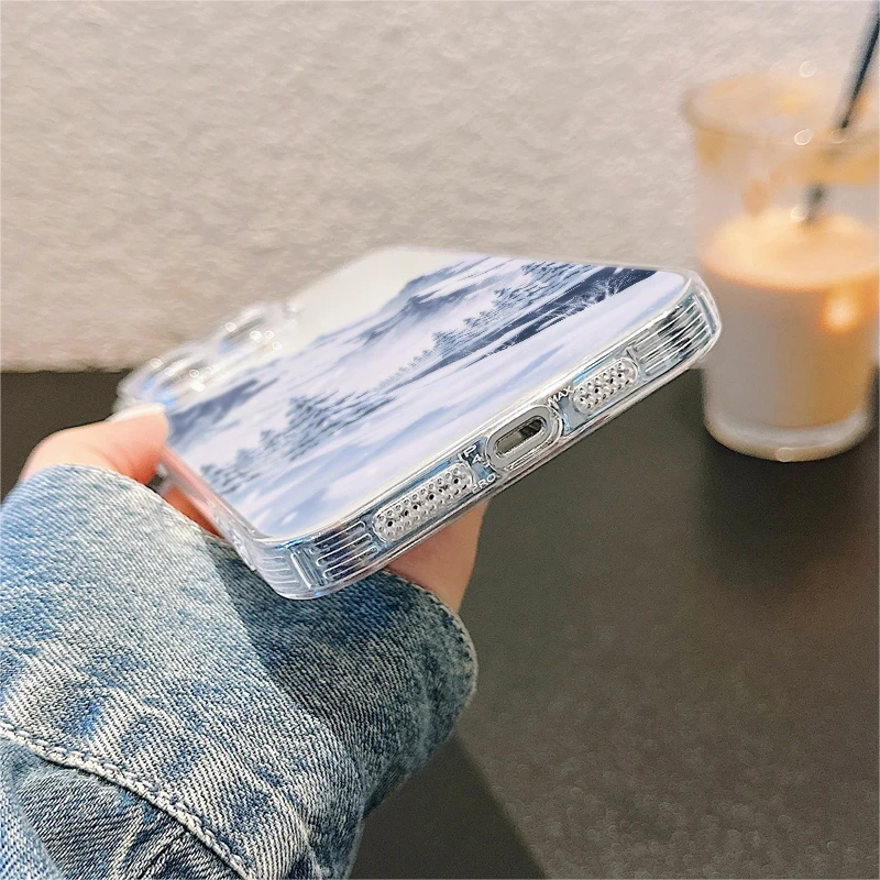 เคสสำหรับเสี่ยวมี่ โพโค X3 เอ็นเอฟซี X3 โปรเคสโทรศัพท์แบบนิ่มสุขสันต์วันคริสต์มาสหิมะฤดูหนาวที่สวยงาม