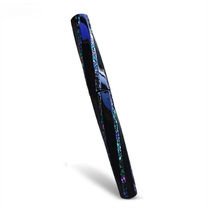 Ttamol Japanese Style Lacquer Fountain Pen, Mother of Pearl, Handmade Luminous Shell, Hard Rubber, BOCK 0.5F Tip Collection Pens