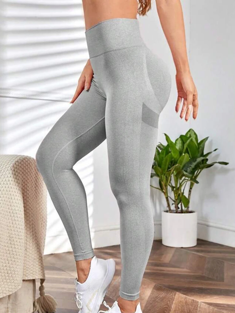 Fitness Gym Leggins esercizio sport pantaloni da Yoga femminili sollevamento dell'anca Leggings da donna pantaloni a vita alta in esecuzione