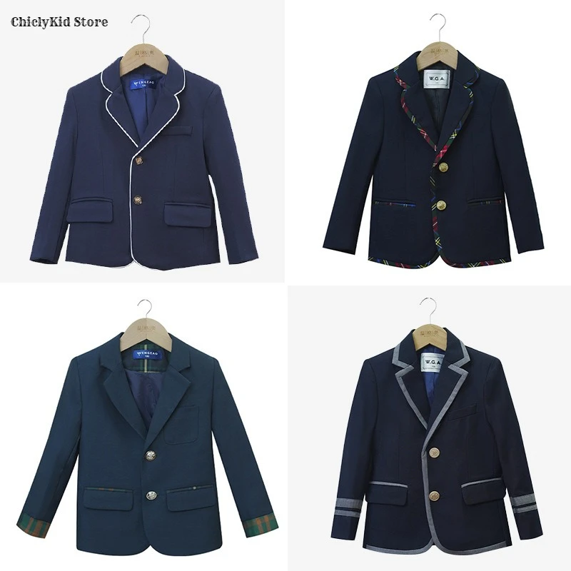 

Весенне-осенний костюм для мальчиков, куртка, пальто, укороченные куртки для девочек, детские пиджаки, фрак, топ, детское торжественное платье, смокинг ‌ Школьная форма