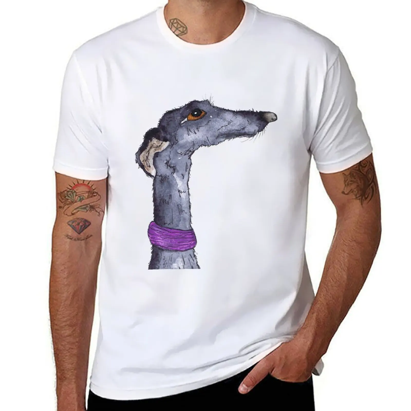 

Футболка GREYHOUND g293, мужская упаковка, белая футболка, мужская повседневная футболка