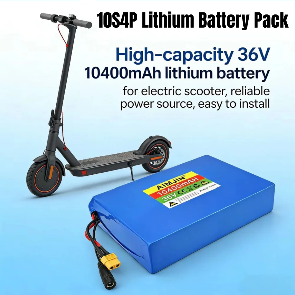 

Electric Scooter Battery Pack with Built-in BMS Protection 36V 10S4P 10.4Ah 18650 Lithium-ion Battery