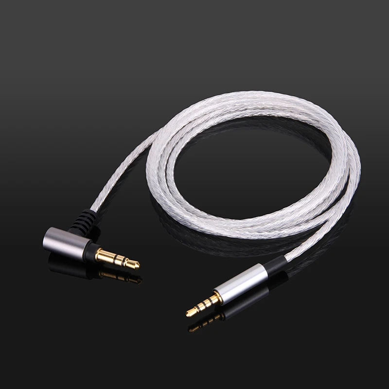 For Creative LIVE2 AKG Y40 Y50 Y55 Y500 K545 N60NC K490NC  Y45BT JBL E30 Earphone Replaceable 3.5mm to 2.5mm Silver Plated Cable