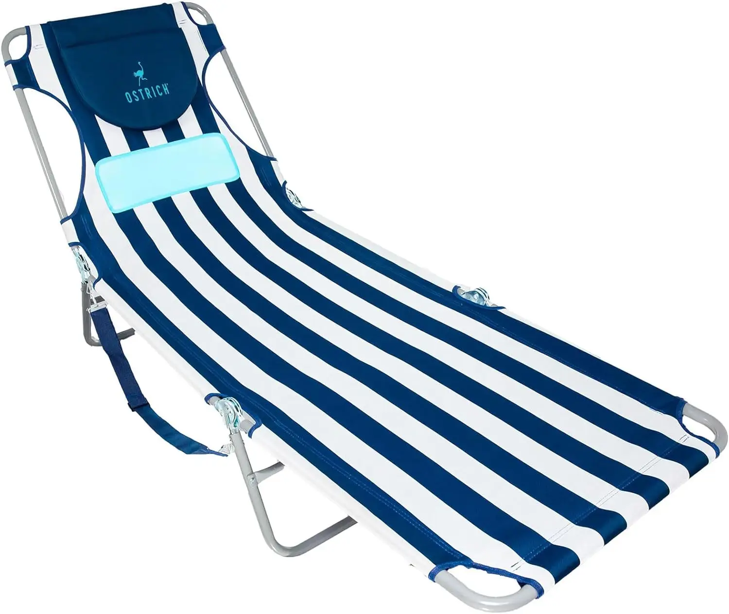 Comfort Lounger with Chest Support, Portable Reclining Outdoor Patio Beach Lawn Camping Pool Tanning Chair