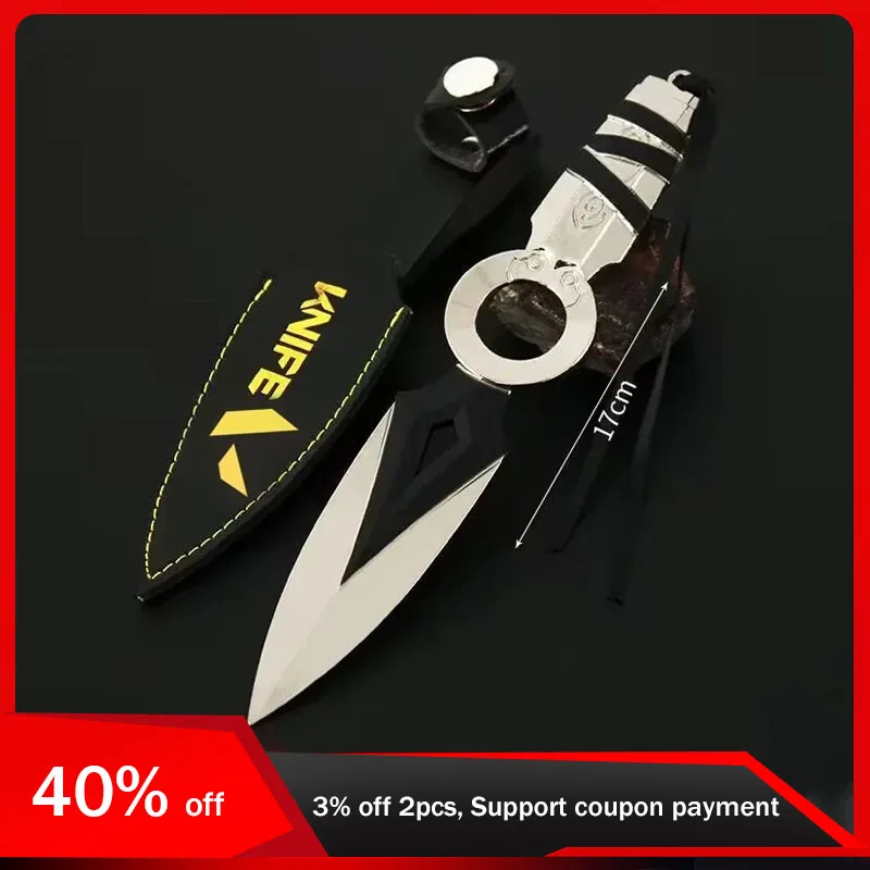 17cm Valorant Game Peripherals Weapon Model JETT Jetwind Bitter Knife Toy Sword Cosplay Metal Boys Gifts Collection