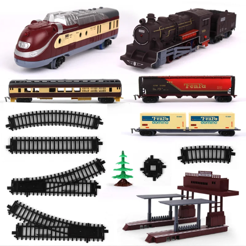 

Simulation Train Toy Train Track Extension Accessories Locomotive Track Train Station Straight Track Curved Track