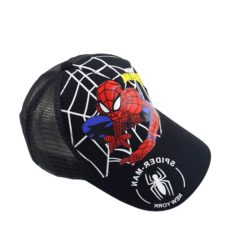 Superbohater Spiderman czapka z daszkiem moda na co dzień krem ​​do opalania kaczka kapelusz z językiem nadruk pająka dzieci akcesoria Cosplay nakrycia głowy czapka przeciwsłoneczna
