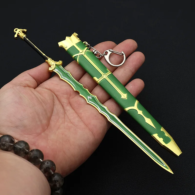 22cm/8.66in Night of Destiny Tiancong Cloud Sword with Scabbard KeyChain Anime Peripheral Weapon Model Collection Ornaments Toy