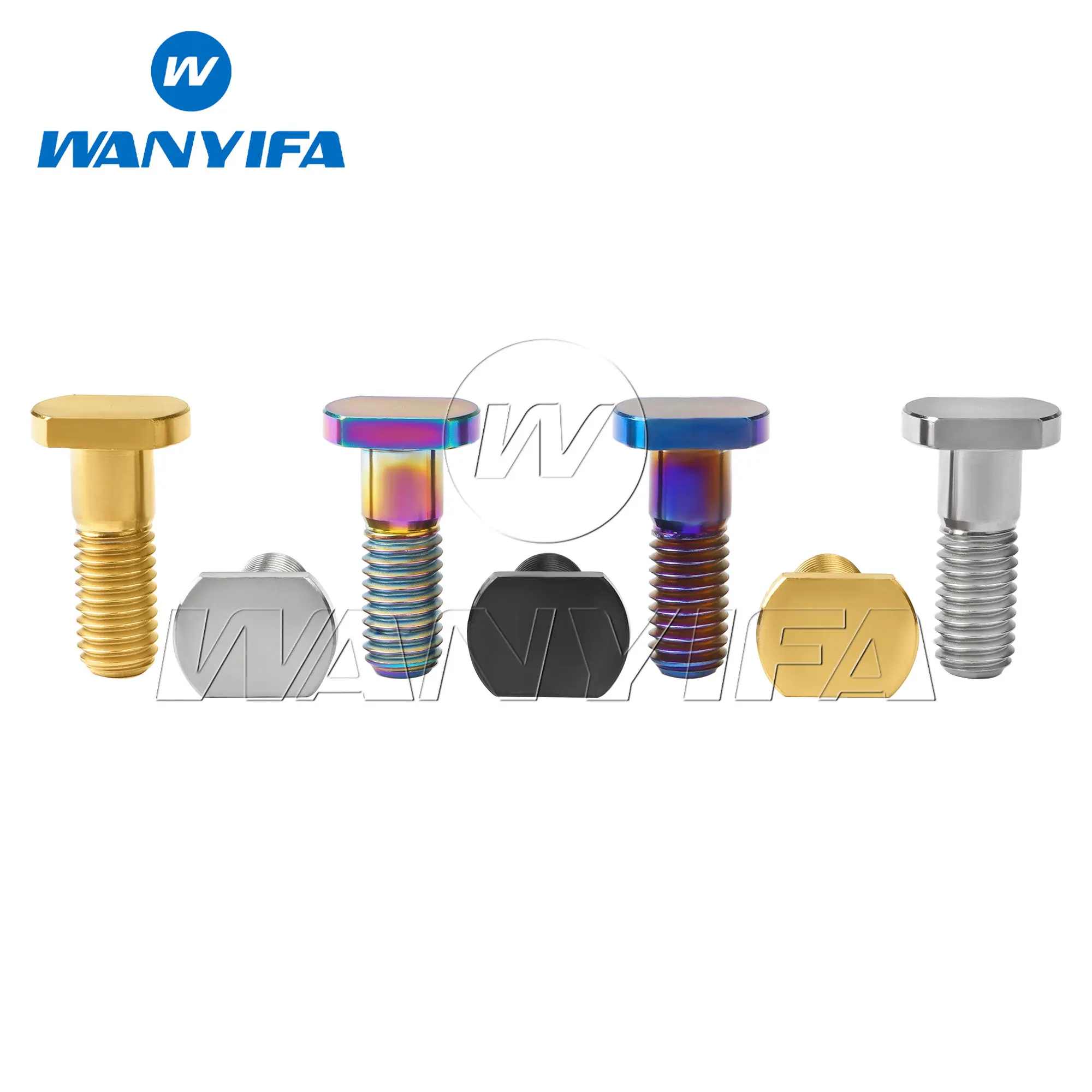 Wanyifa Titanium T-Slot Clamping Bolts, T-Shape Punch Head M8x23mm Screw for CNC Machinery & 3D Printer - Rod Cap Fastener