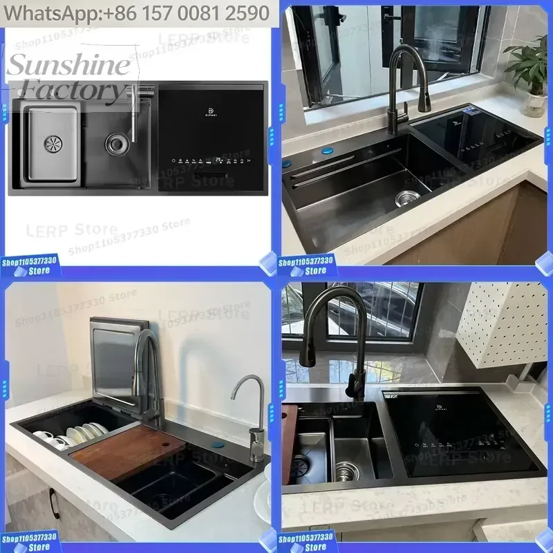 Built-in Integrated Dishwasher with a Large-capacity Sink Full-automatic Home-use and Functions of Dishwashing