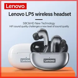 Lenovo LP5 TWS Bluetooth Earphone 9D Stereo HiFi Sports Waterproof Wireless Earbuds for iPhone 13 Bluetooth Headphones