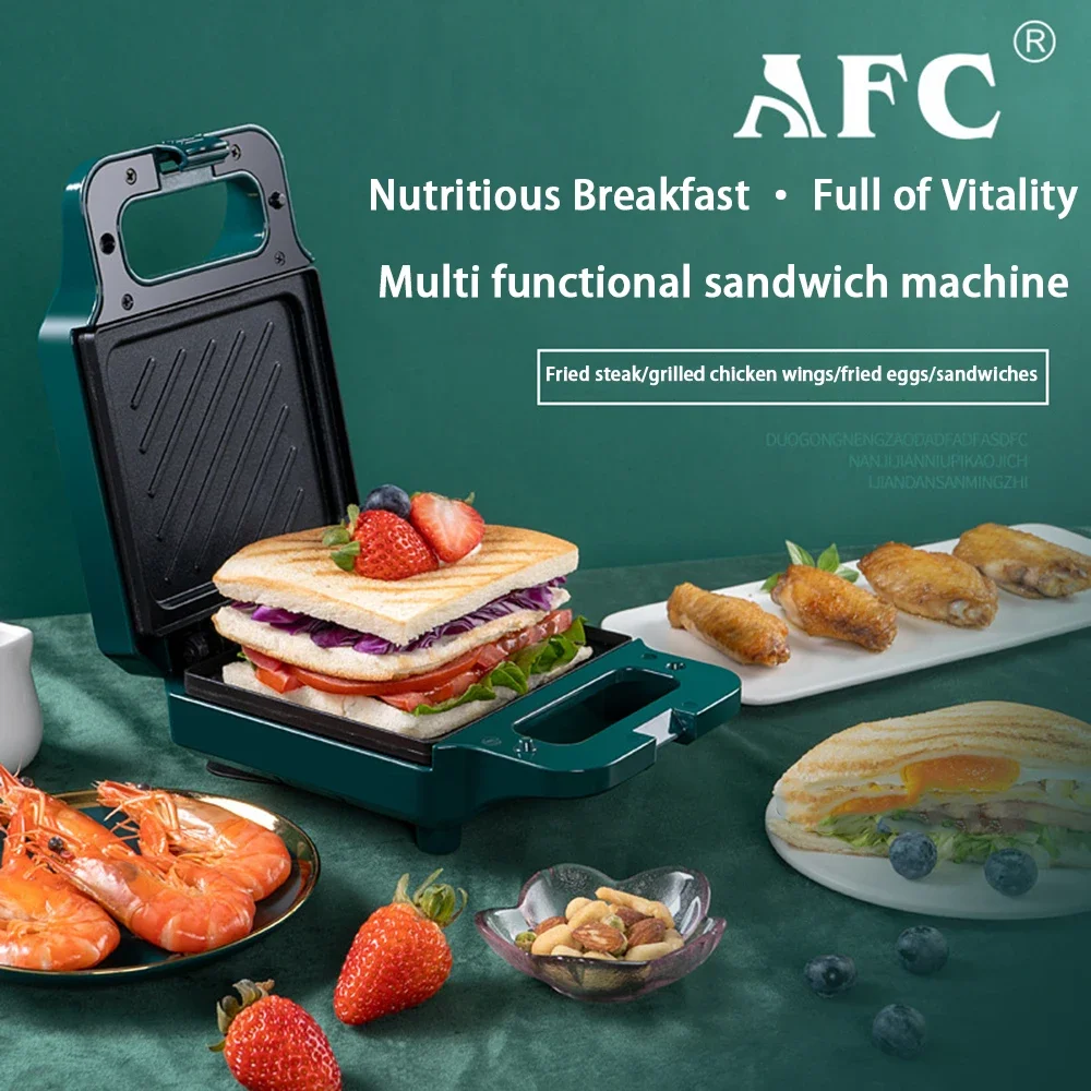 Multi-function Sandwich Maker Mini Light Breakfast Maker Egg Omelette Tray Fried Steak Whole Dish Heated Non-stick Plate