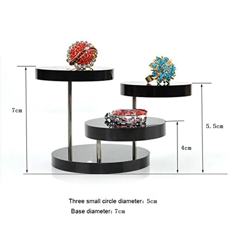 1 Set of Acrylic Multi-layer Round Small Dessert Cake Stand, Ring Jewelry Display Stand