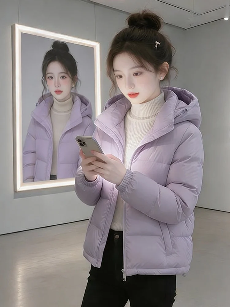 

Thiened Warm Outerwear Jaet Women's Winter Korean Sle Loose down Cotton Coat Commuter's Favorite Hooded Coat