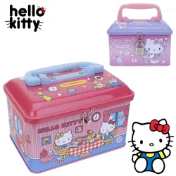 Hello Kitty salvadanaio scatole per bambini monete scatola di immagazzinaggio scatola di risparmio barattolo ornamenti per la casa scatola per banconote regalo di compleanno di natale per bambini