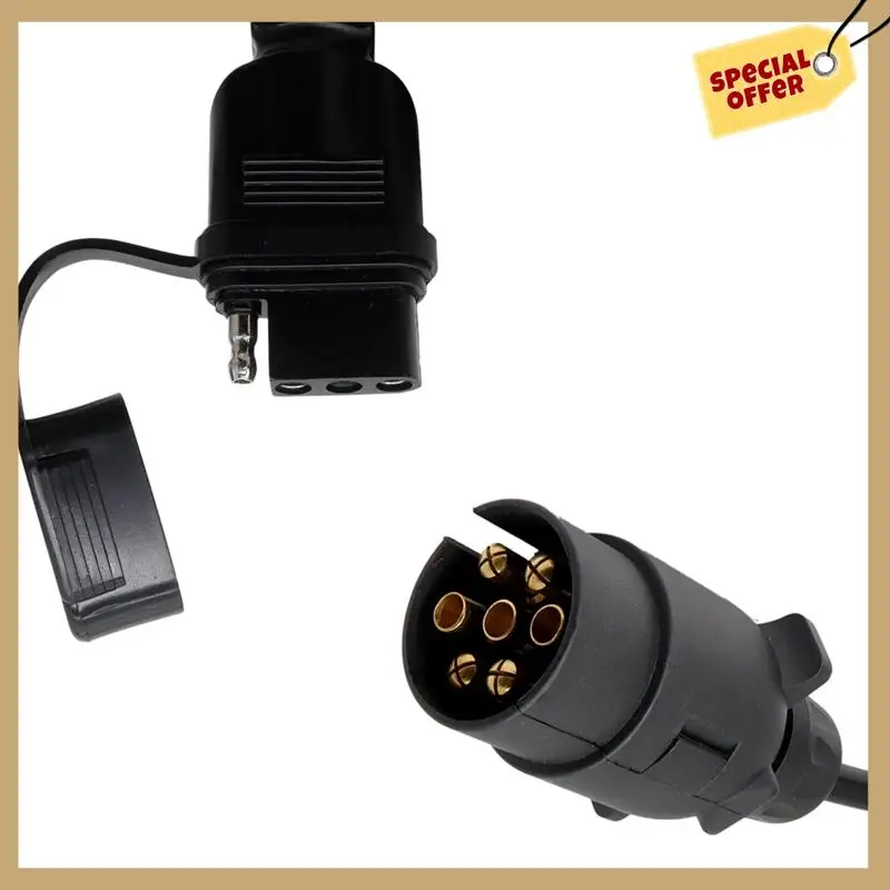 Desempenho estável-ue para eua conversor de luz de reboque adaptador redondo de 7 pinos reboque europeu para 4 pinos soquete plano engate de reboque de veículo
