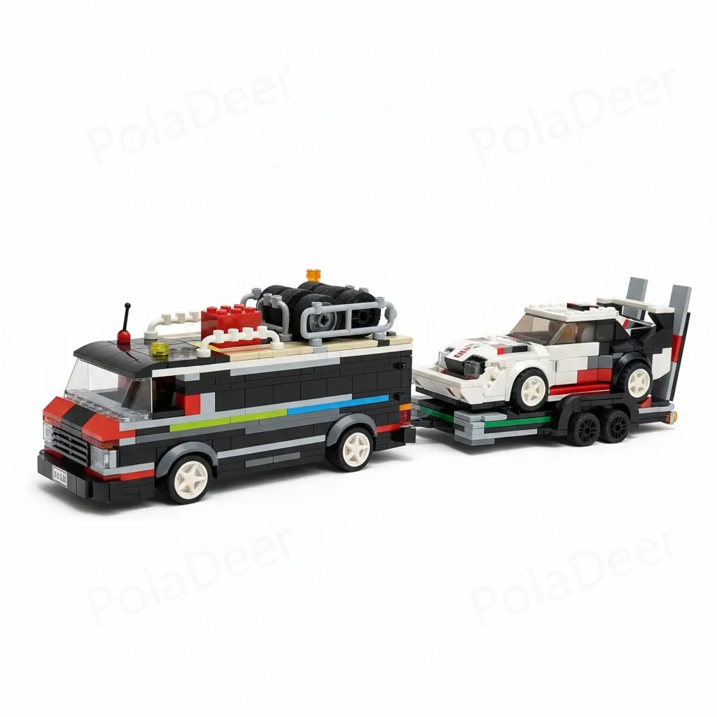 PolaDeer 669-teiliges MOC DIY LT45 Set Anhänger S1 E2 Transporter Bausteine Montagemodell Spielzeug Bausteine Kindergeburtstagsgeschenke – Detail 6