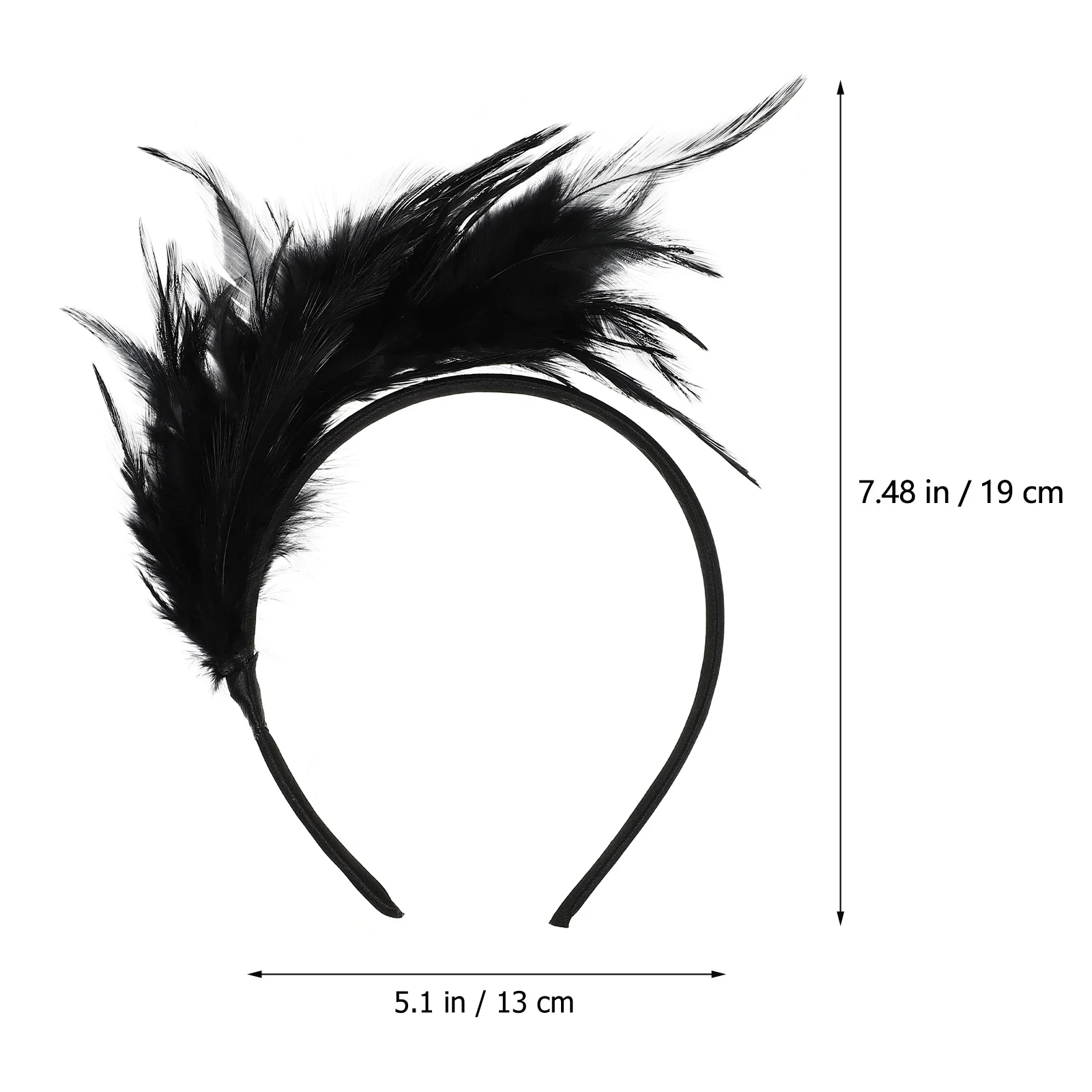 عصابة رأس سوداء مرنة للنساء، أغطية رأس لحفلات الزفاف، خفيفة الوزن ومريحة #5