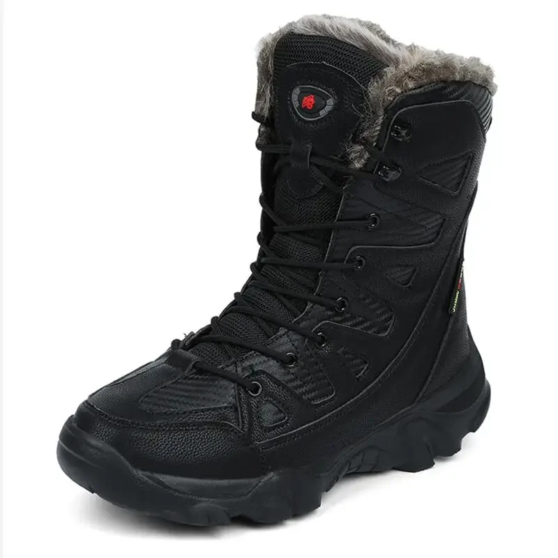 

Winter Waterproof Men Boots Plush Super Warm Snow Boots Men Sneakers Ankle Boots Outdoor Men's Desert Boots Botas Hombre