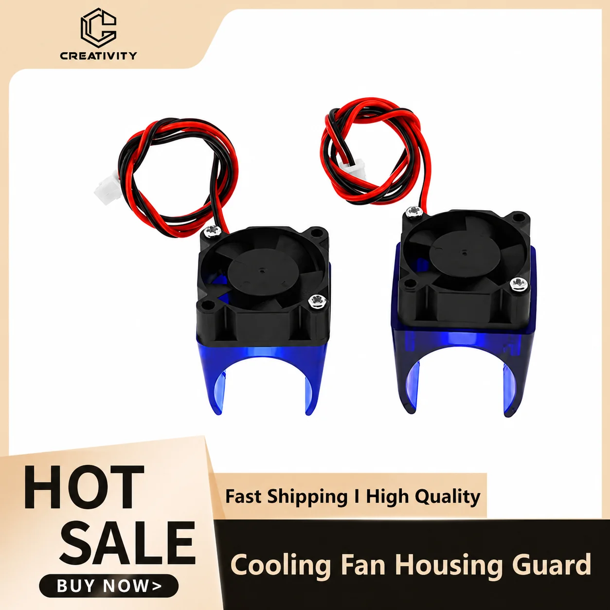 Creativity E3D V5 V6 Fan Duct Bracket Housing Guard for Cooling Fan 3010 DIY J-head Injection Moulded Fan Duct 3d Printer Part