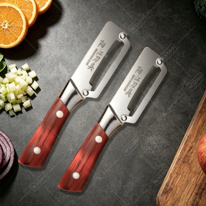 WXCOO Multi-Functional Peeler Kitchen-Grade Vegetable Slicing Fruit Peeling Tools Pumpkins Lettuce Stainless Steel