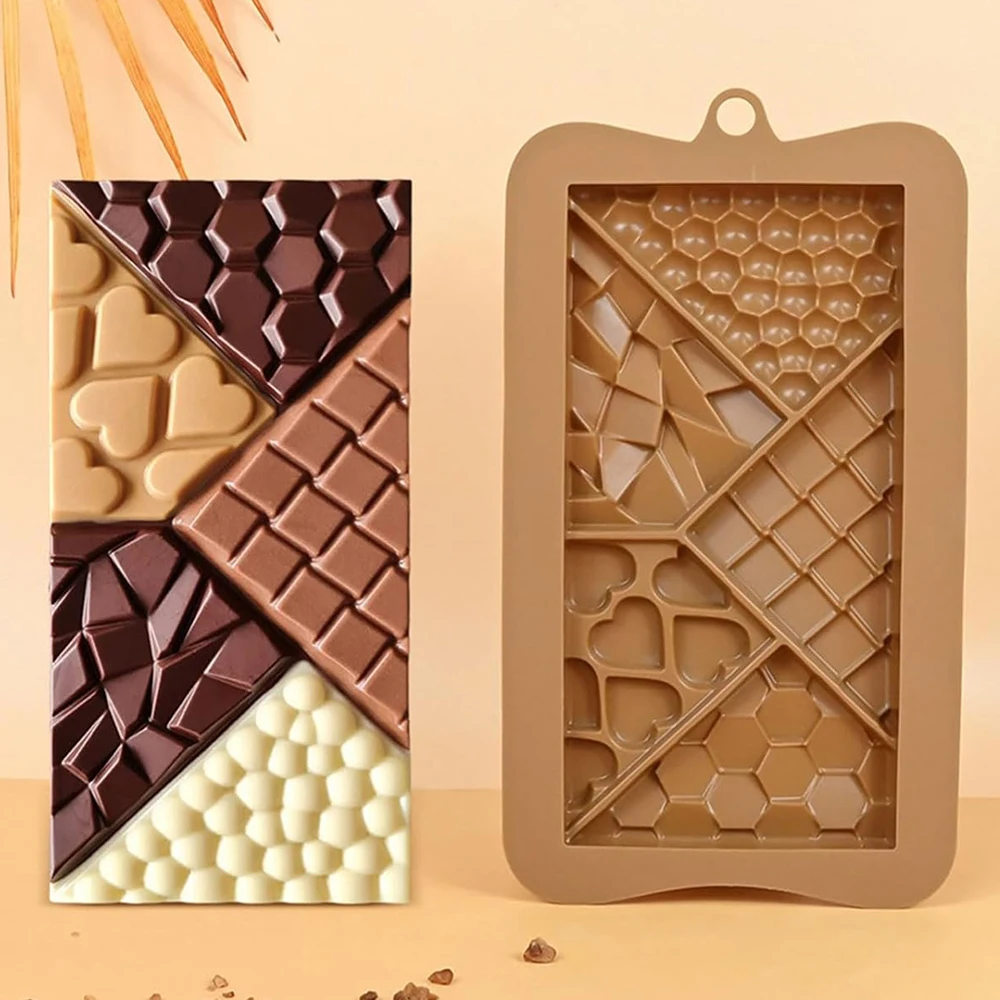 Silikon-Schokoladenriegelform, Süßwarenform für Schokolade und Süßigkeiten, Schmelzstein