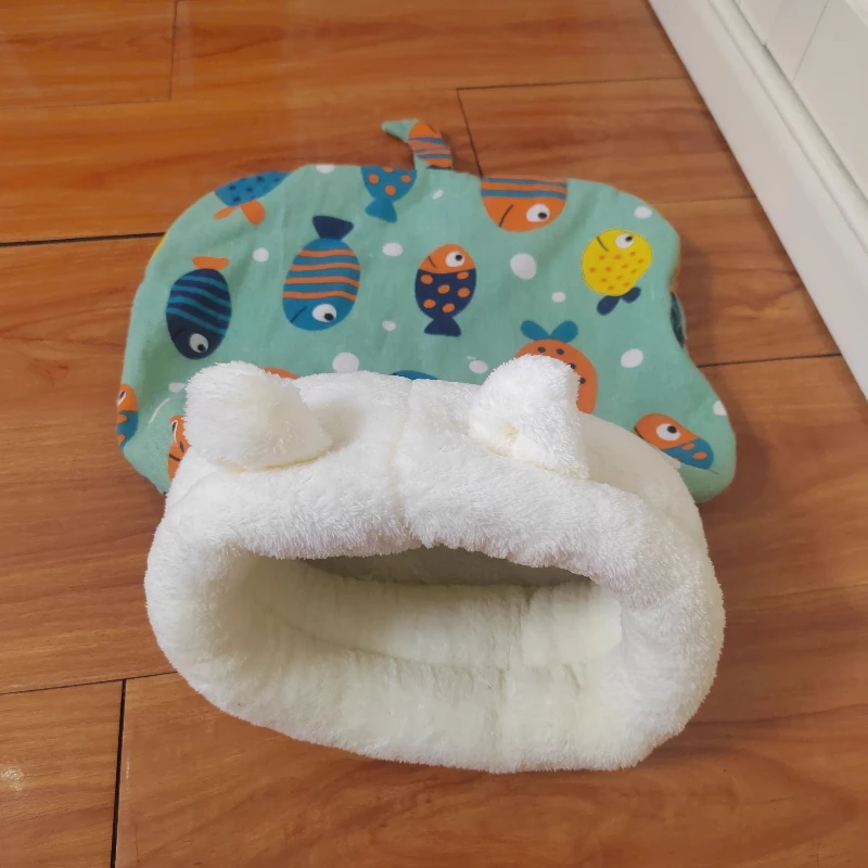Cama para Gatos Premium, Tipo Bolsa de Dormir, Suave, Afelpada, Gruesa, Cálida, Acogedora y Cómoda, para Gatitos, Cachorros y Mascotas Pequeñas, para Uso en Invierno