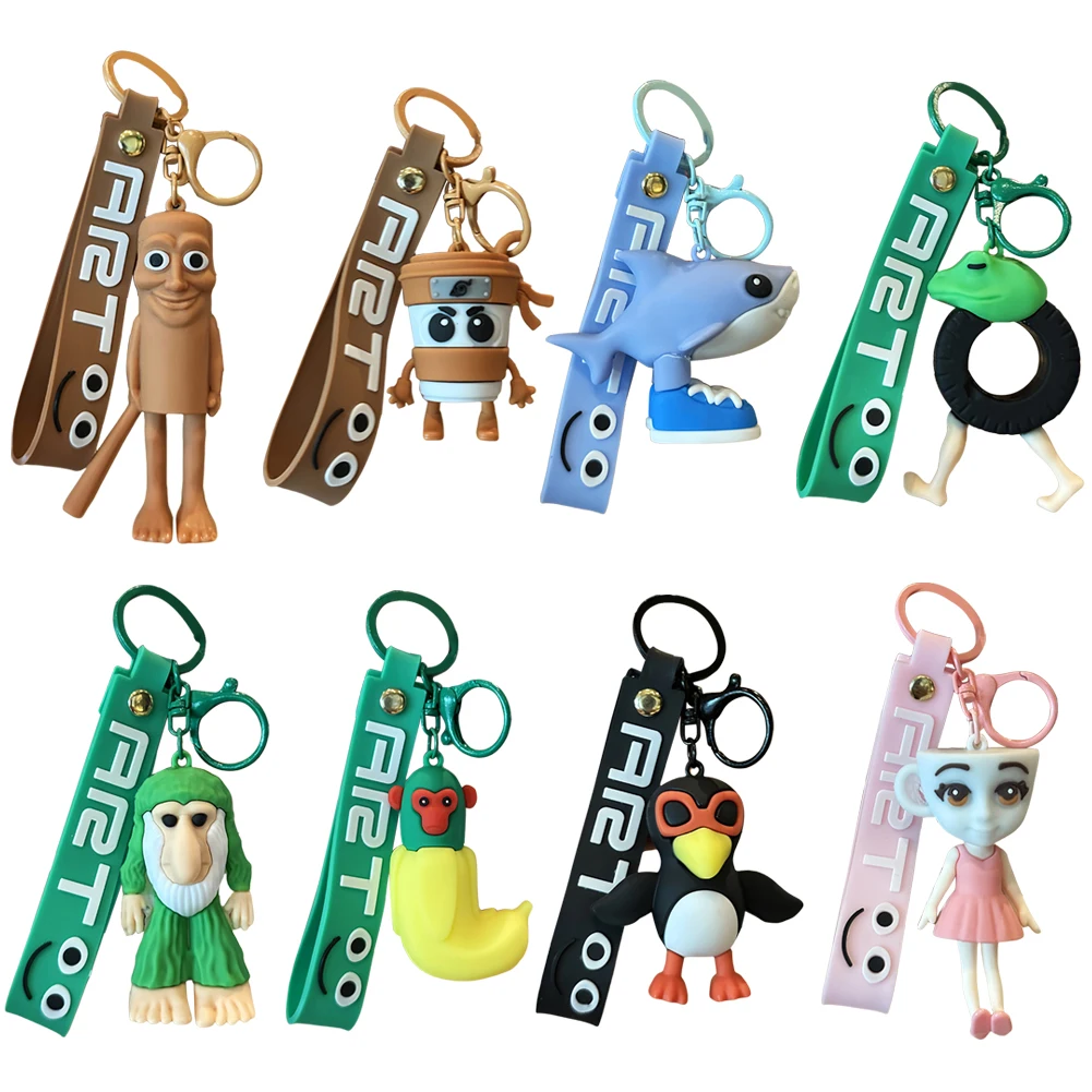 Shanhaijing Series Keychain Tungtung Sahur Figure Car Key Ring Classic Toys Gift