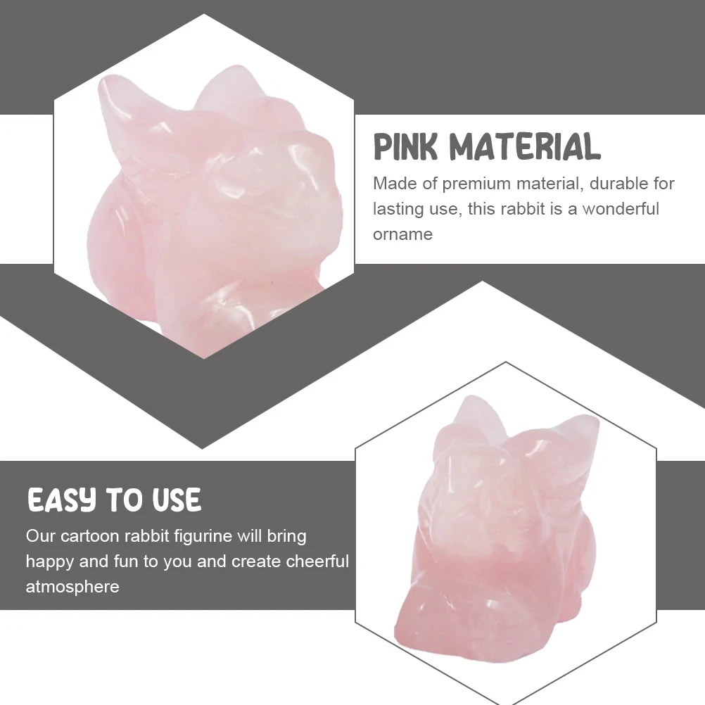 

Ornament Small Bunny Desktop Decoration Cartoon Rabbit Statue Miniature Bunny Decor for Office Garden Easter