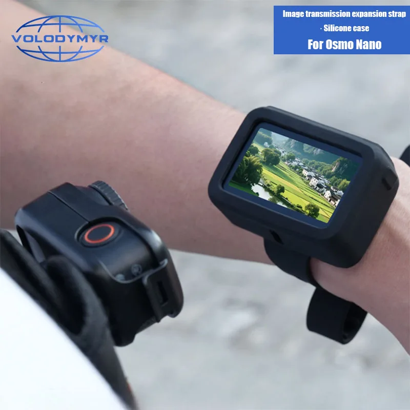 

VOLODYMYR Wristband for DJI Osmo Nano Camera Mount Image Transmission Silicone Hand Strap Adjustable Wrist Band Accessories