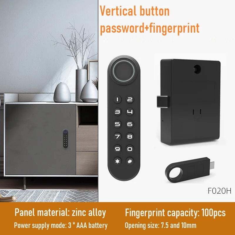 Imagem -03 - Smart Fingerprint Drawer Lock Fechaduras Elétricas para Escritório Armário Armário Mailbox Digita Door Lock