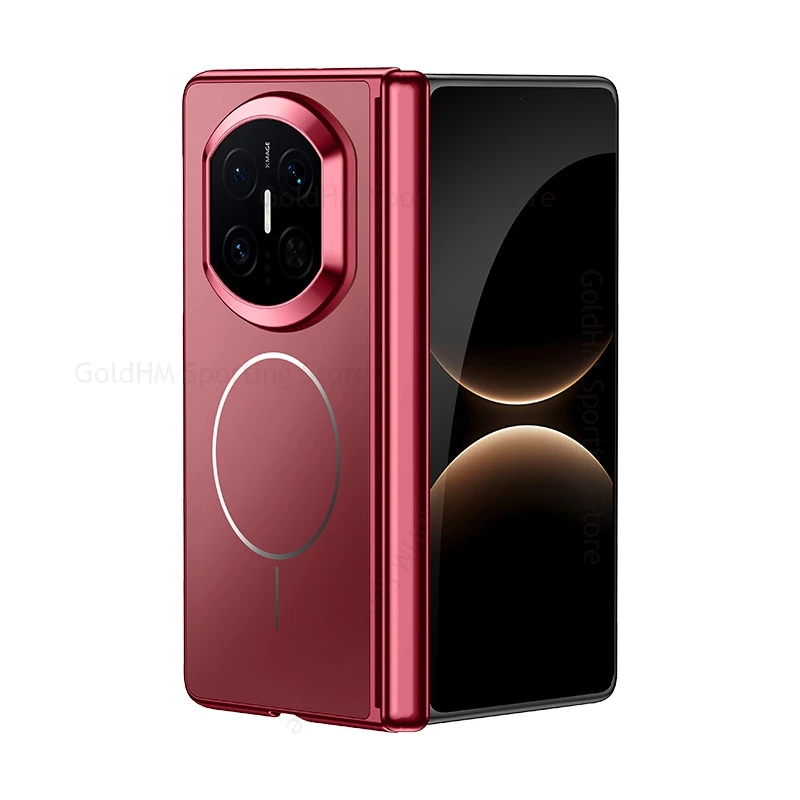 Skin Feel Matte Plating Hinge Phone Case For Huawei Mate X7 5G Magnetic Shockproof Hinged Cover For HUAWEI Mate X6 X5 X3 Fundas