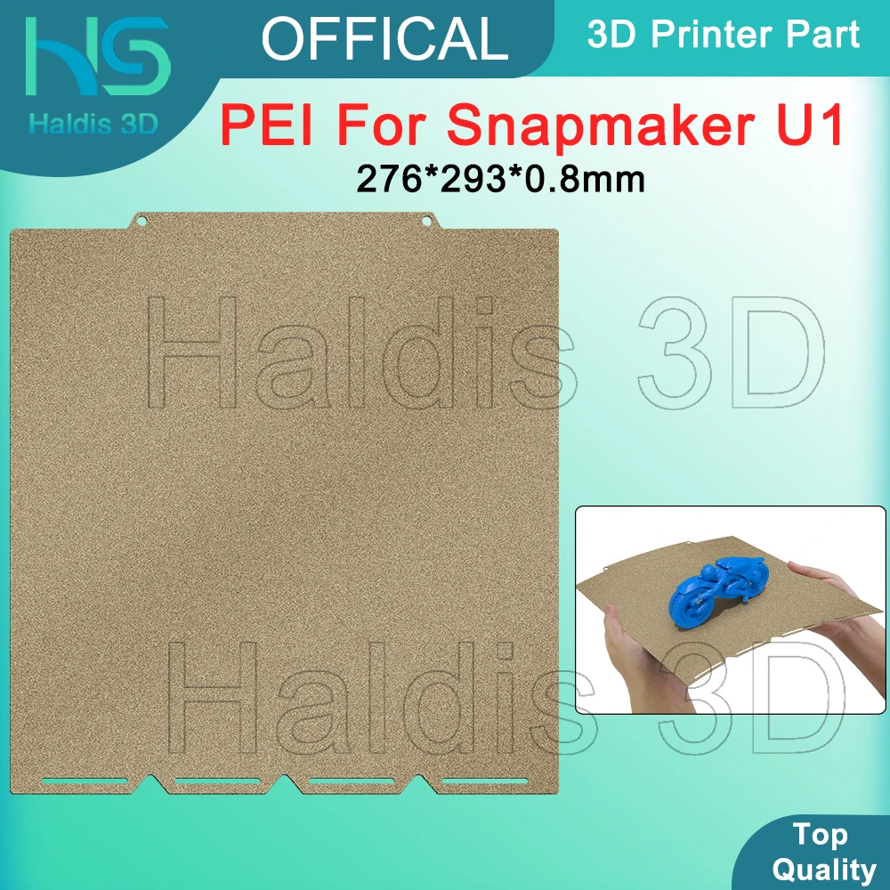 

Двусторонняя пружинная стальная пластина PEI для 3D-принтера Snapmaker U1, 276*293*0.8 мм, с текстурой, аксессуары для подогреваемой платформы