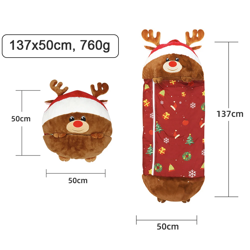 Christmas gift Children\'s sleeping bag cartoon animal sleeping bag children sandwich cotton anti-kicking sleeping bag Small size