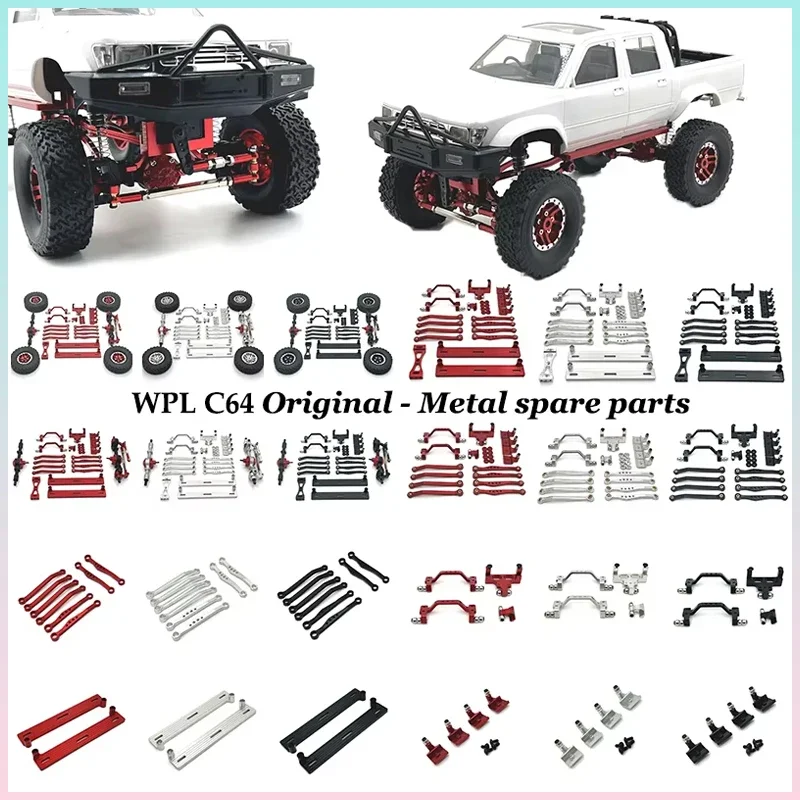 Pedal Rod Suspension Frame Rudder Base Rod Seat for WPL 1/16 C64 Toyota Hilux RC Crawler Car Metal Upgrade Parts Truck Buggy