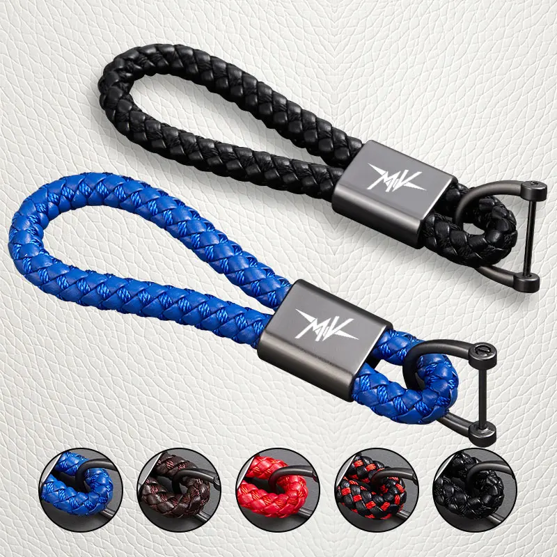 Suitable for MV Agusta F3 675 800 Brutale 800 1000 Turismo Veloce RC Mandello Motorcycle Keychain Braided Rope Horseshoe Buckle