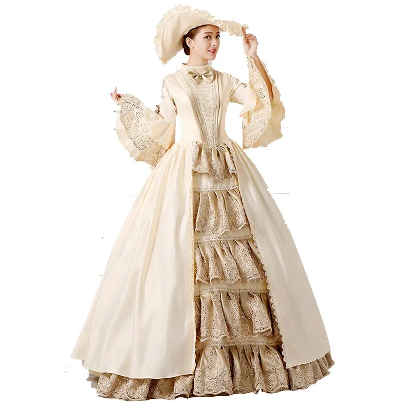 

European Medieval Gothic Court Palace Dress Cosplay Rococo Marie Antoinette Victorian Queen Ball Gown Lolita Halloween Costume