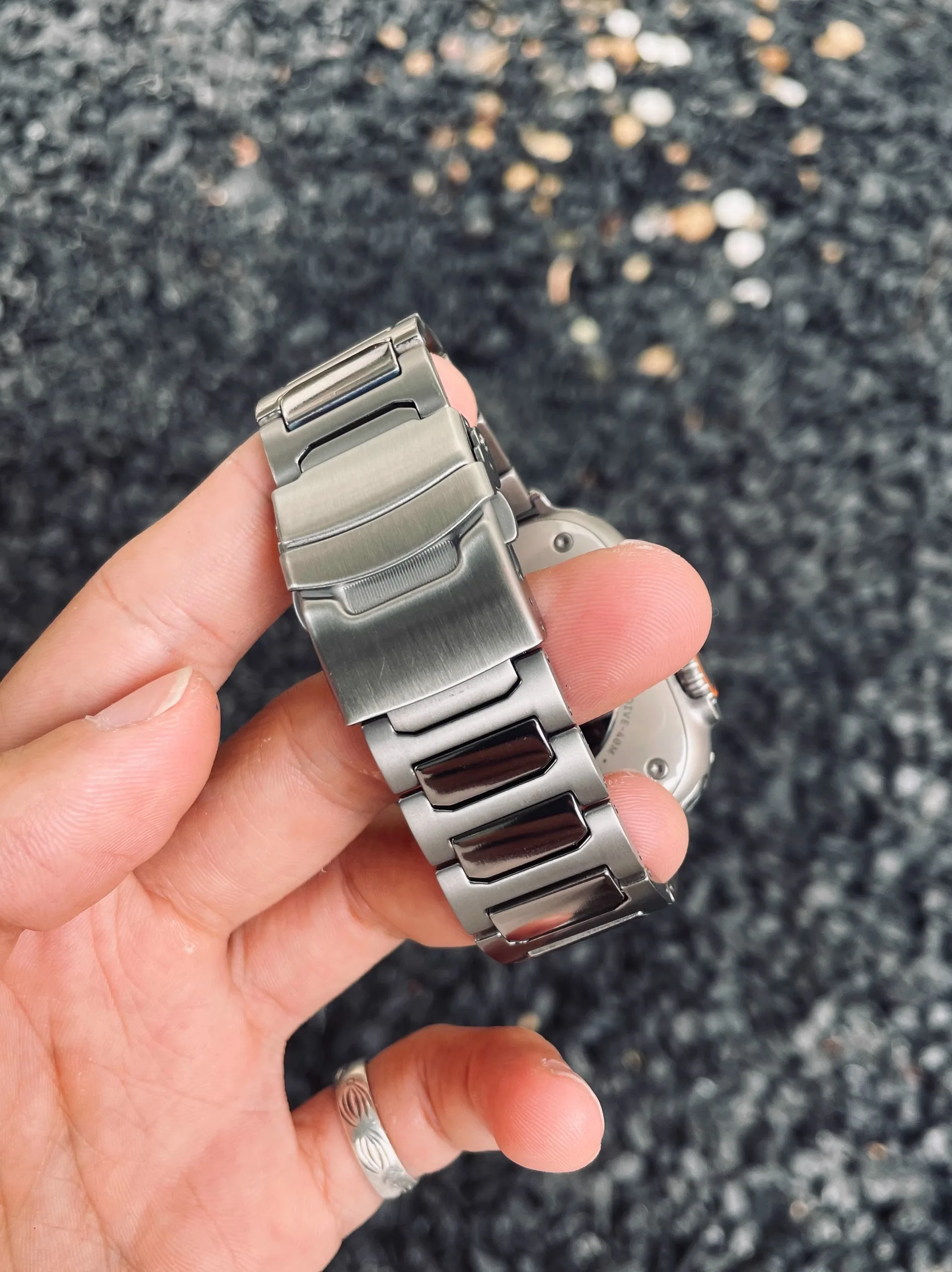 Kakestorm titanium alloy for Apple Watch iwatch strap s987 folding buckle metal Ultra summer trendy men watch band