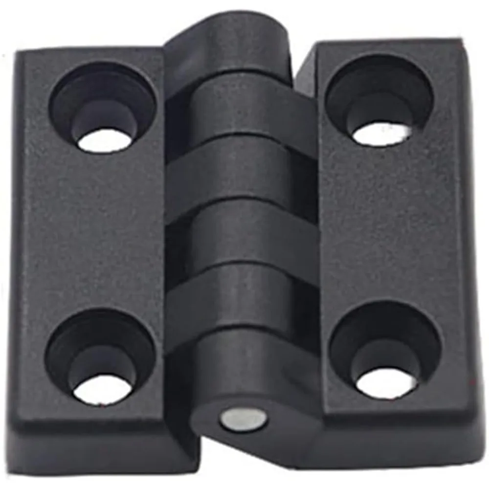 Engsel Plastik Kuat Baru Peralatan Industri Bantalan Pintu Kabinet Listrik Engsel Plastik Mini Tetap 30X39 Mm Hitam 10 Buah