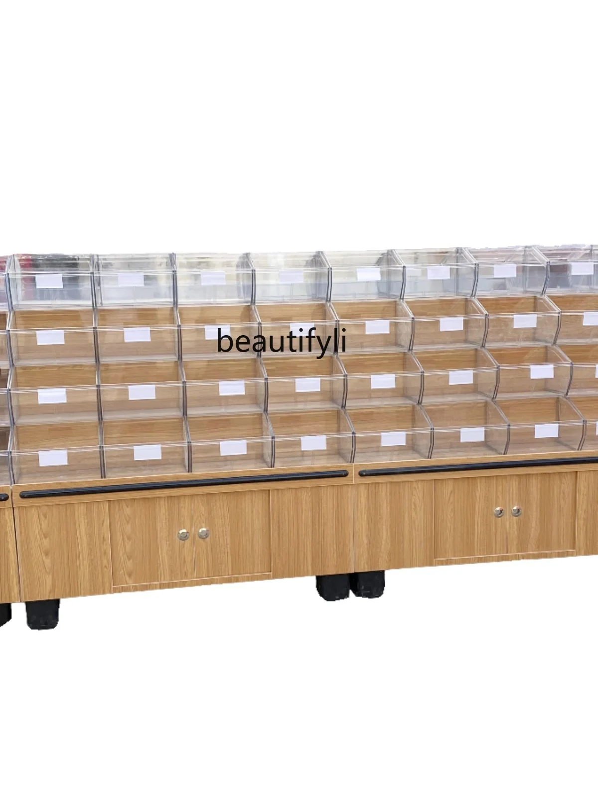 

Supermarket and Convenience Store Dried Fruit Biscuit Candy Shelf Food Bulk round Snack Display Cabinet