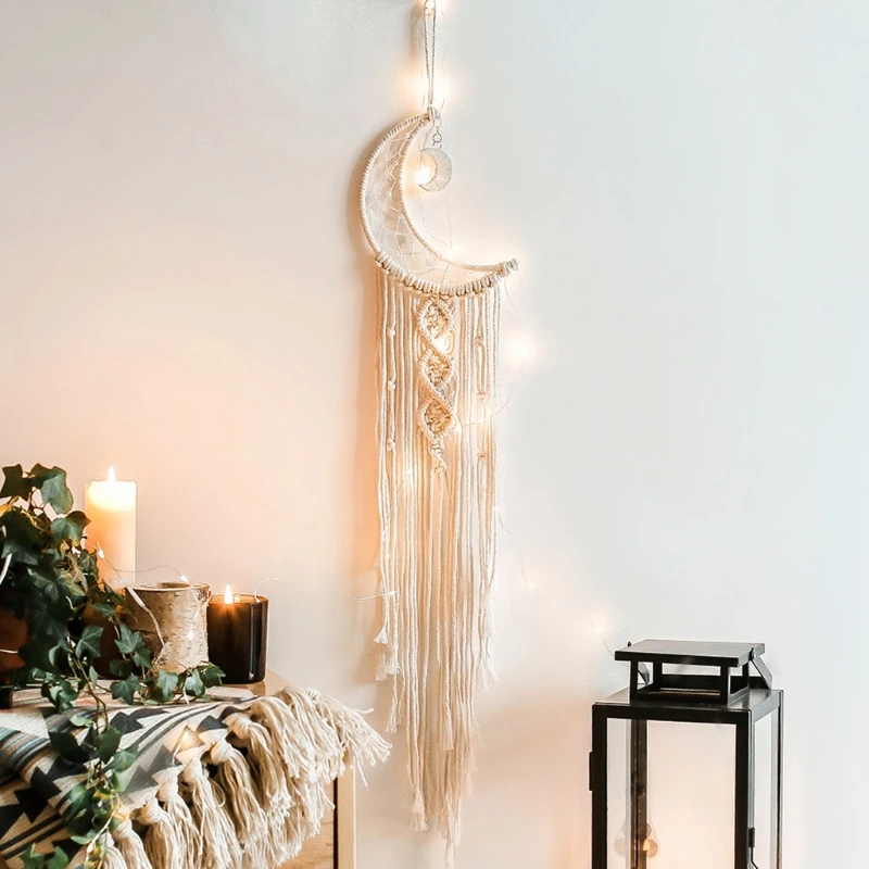 Vòng kim loại Macrame Moon Hoop cho Dreamcatcher Làm dự án Macrame Nhẫn thủ công DIY
