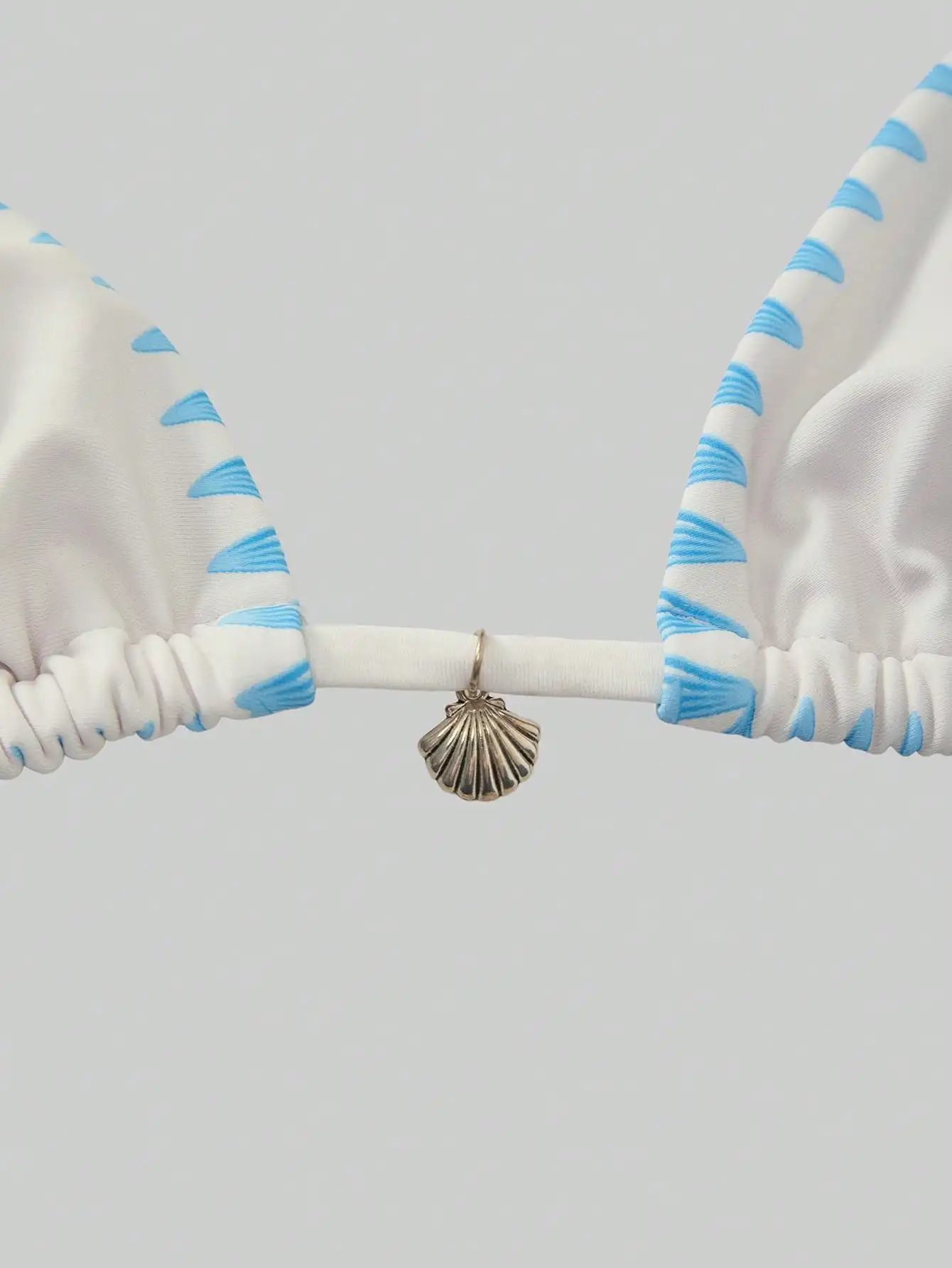 

Женский комплект бикини с принтом и завязками спереди, с декоративной подвеской в виде ракушки, пляжная юбка-накидка для плавания