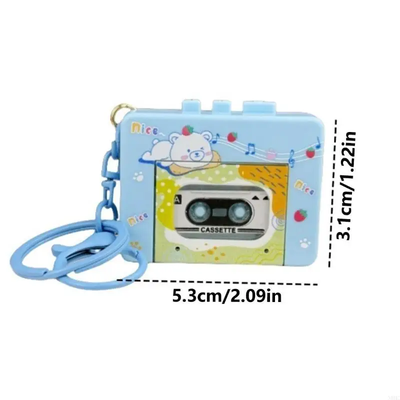 Portable Music Player Keychain Music Box Pendants for Collectors Retro Enthusiasts Vibrantly Color Durability Build N0HC