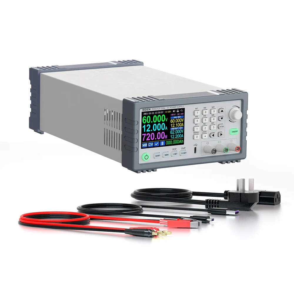 

6012P-Max 5 Digit Complete Set AC to DC Laptop Mobile Phone Repair Bench Regulated Power Supply Adjustable 60V 12A 720W