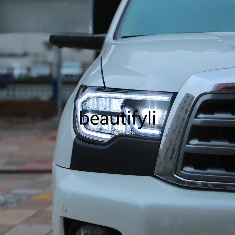 

lt6351 Tantu headlight assembly Toyota Sequoia modified LED daytime running lights, running water turn signals LED headlights