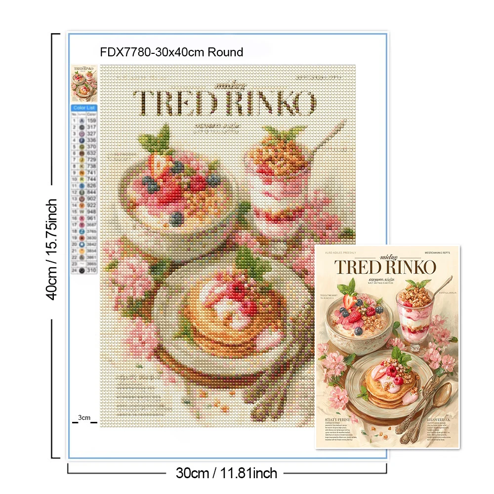 Pintura de Diamantes de Comida - Embroidery Kitchen reseña y precio