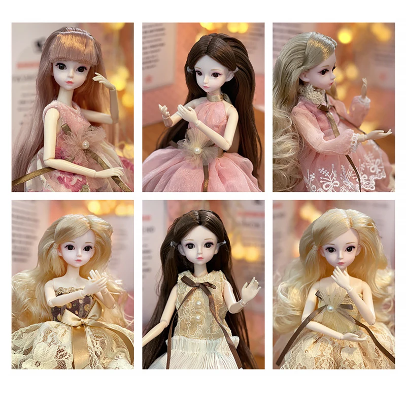 1/6 Dolls Toys For Girls Kids 4 To 6 Years FASHION GIFT DOLL  CUTE TOY Makeup For Set Hinged Bjd Doll 30 cm Full Set Making